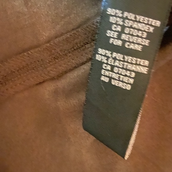 Faux suede brown skirt - Picture 3 of 6